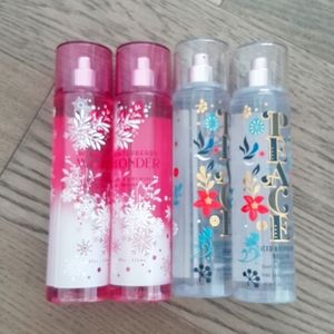 Bath and body works body mists set of 4